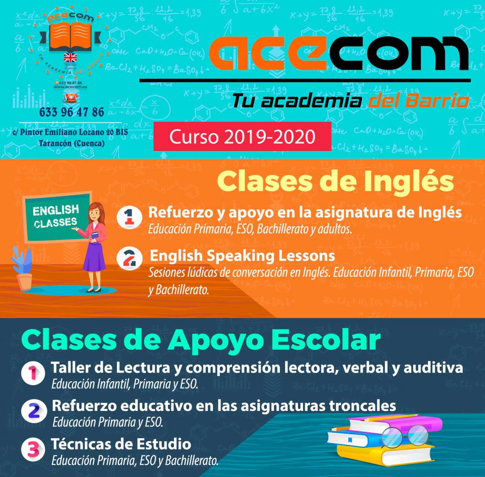 Cartel de clases Inglés - Acecom