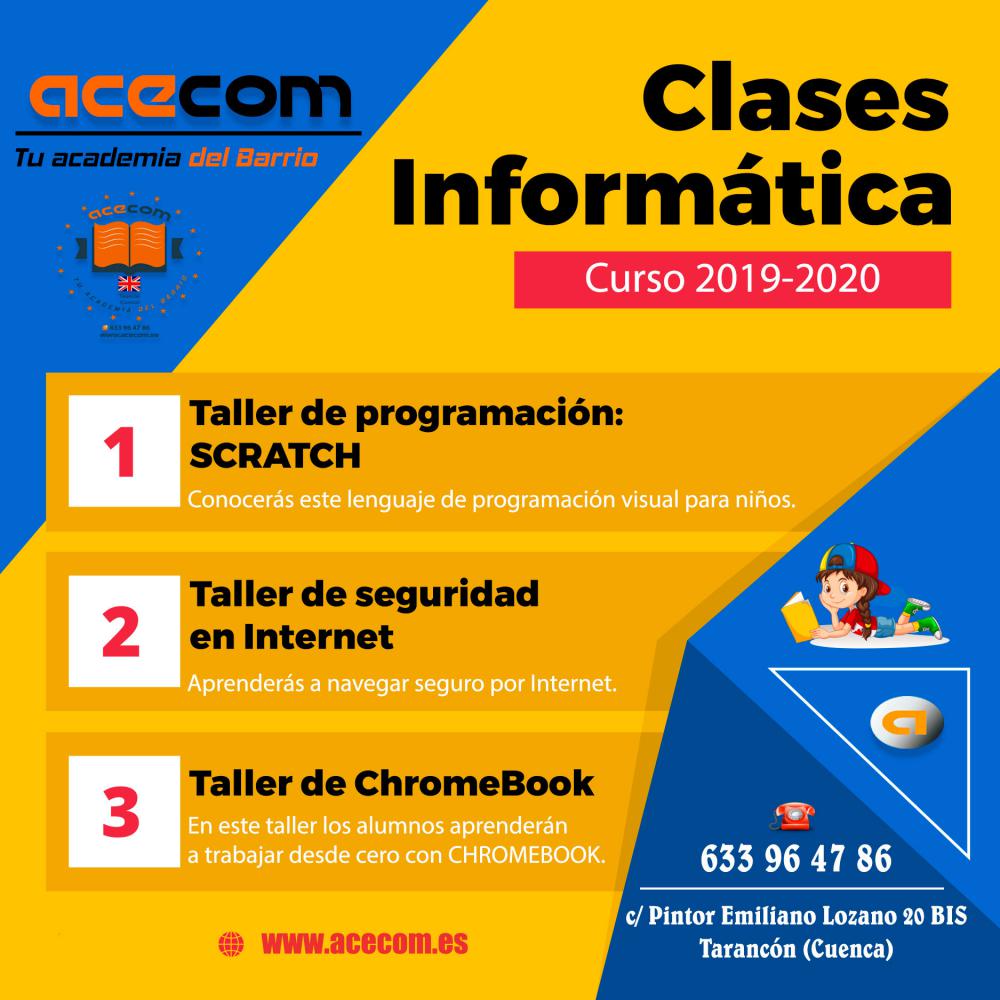 Cartel Clases Informática - Acecom