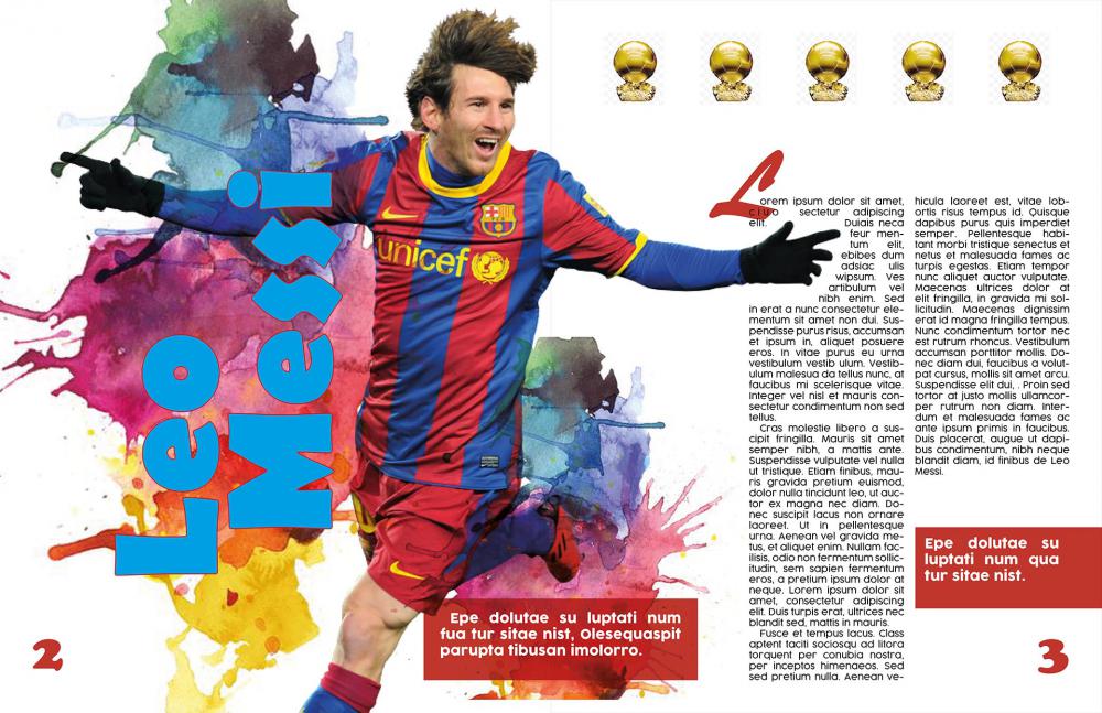 Boceto de Reportaje sobre Leo Messi