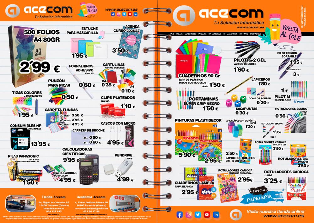 Catálogo "Vuelta al Cole" para Acecom 2021